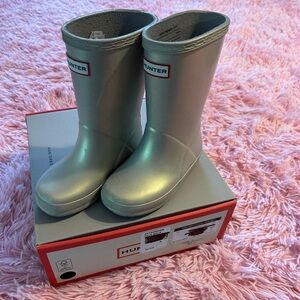 Hunter Gold Toddler rain boots